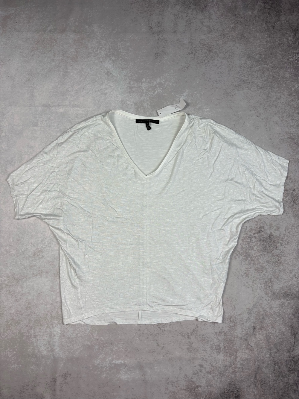 NWT White House Black Market Silver Foil Dolman Tee S
